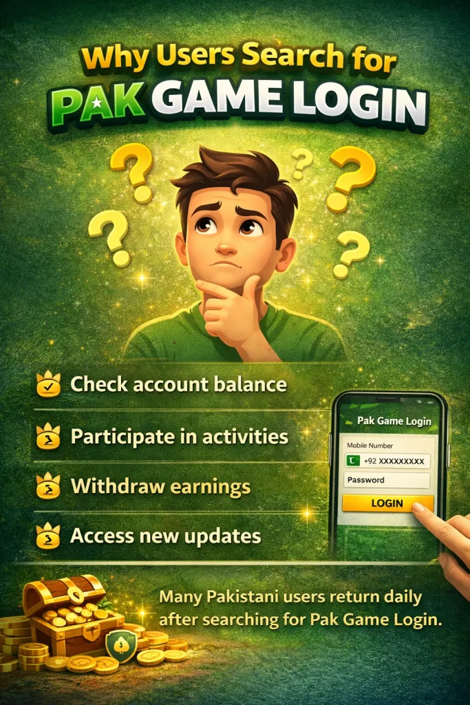 why users search for pak game login